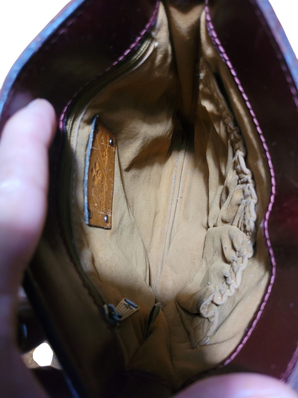 Patricia Nash Venezia Pouch Renaissance Coin Leather Crossbody - Picture 8 of 8